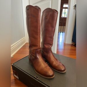 Frye Melissa Button 2 Boots in Cognac Size 8.5
